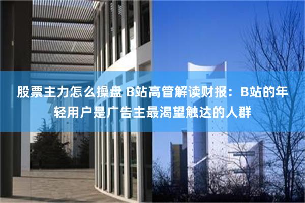 股票主力怎么操盘 B站高管解读财报：B站的年轻用户是广告主最渴望触达的人群