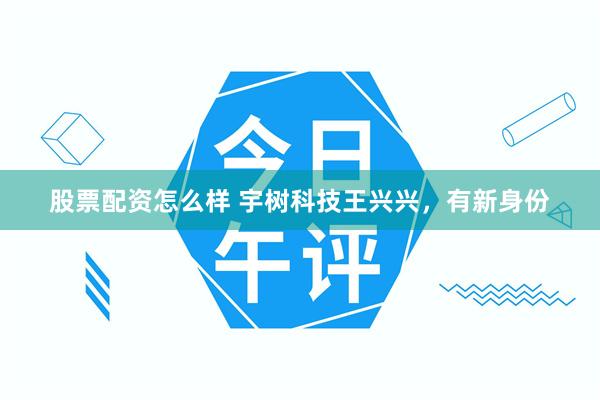 股票配资怎么样 宇树科技王兴兴，有新身份