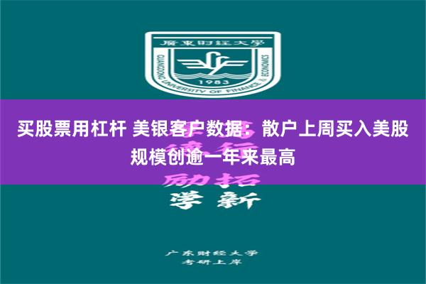 买股票用杠杆 美银客户数据：散户上周买入美股规模创逾一年来最高