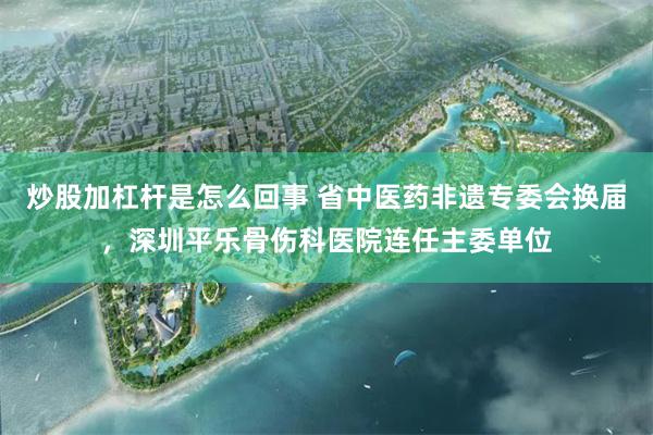 炒股加杠杆是怎么回事 省中医药非遗专委会换届，深圳平乐骨伤科医院连任主委单位